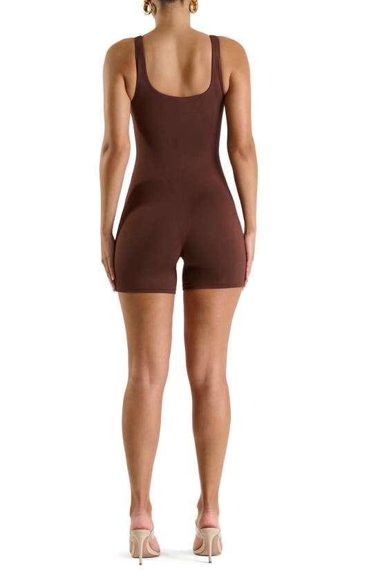 Shop N By Naked Wardrobe The Nw Sporty Romper In Chocolate