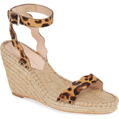 Loeffler Randall Parker Genuine Calf Hair Espadrille Wedge Sandal- Brown