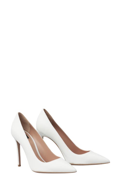 LITA by Ciara Solid Pointed Toe Pump in White
