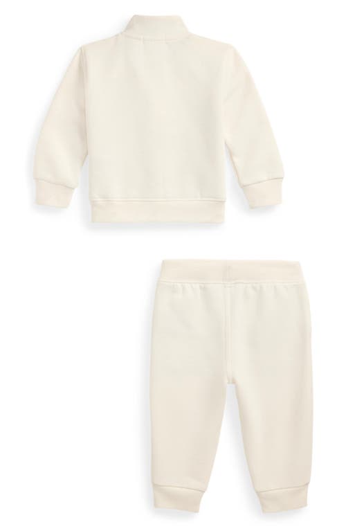 Shop Ralph Lauren Cotton Blend Fleece Track Jacket & Joggers Set In Nevis/c7998