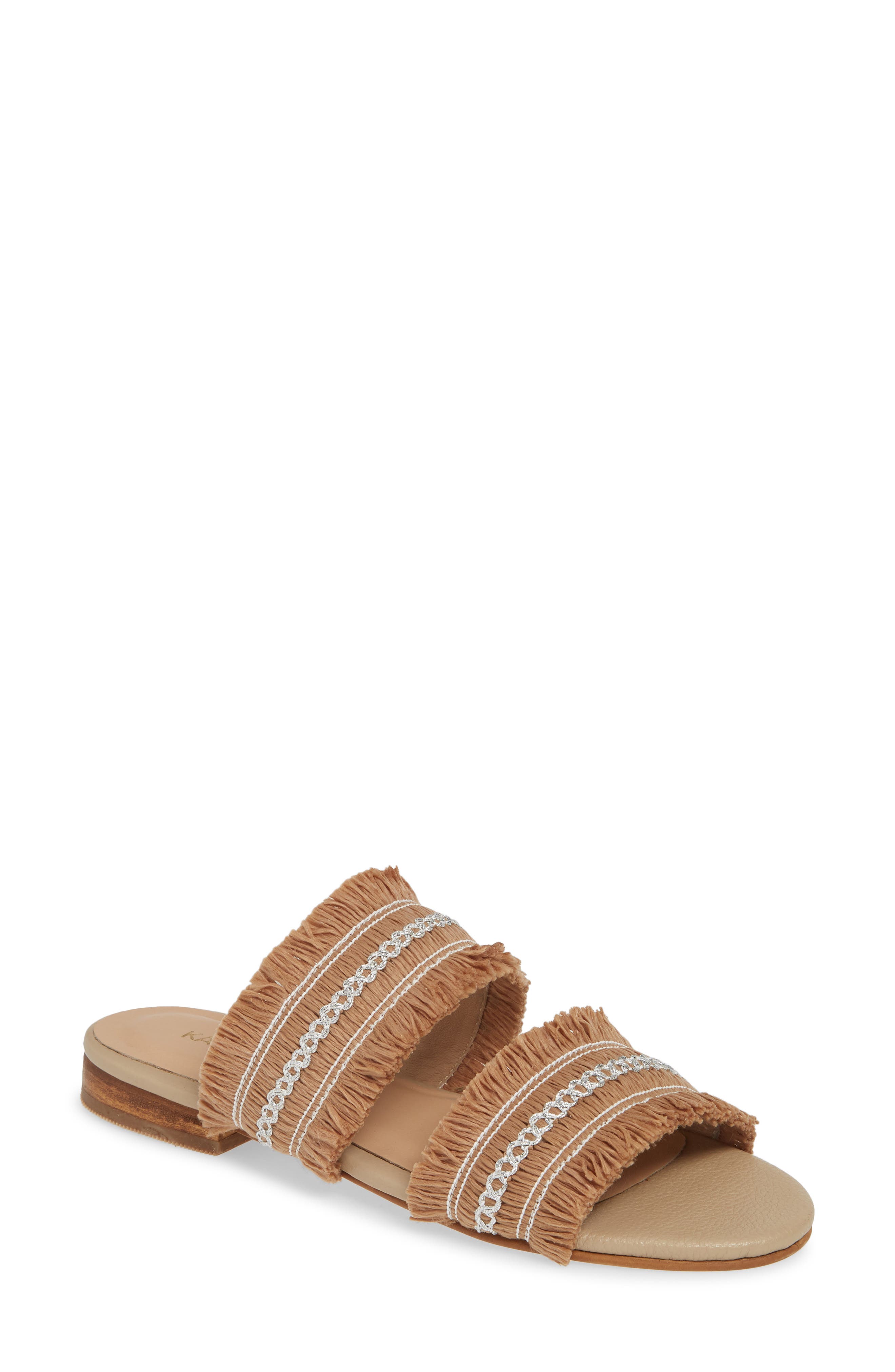 Kaanas Yassica Slide Sandal, Beige