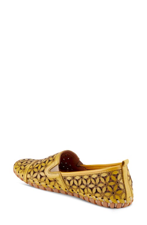 Shop Spring Step Flowerflow Slide Sandal In Yellow