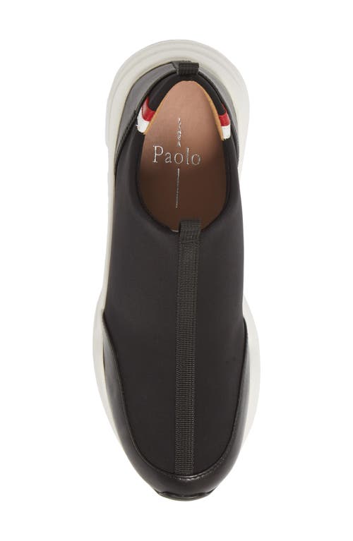 Linea Paolo Robbie Slip-on Sneaker In Black Stretch Fabric