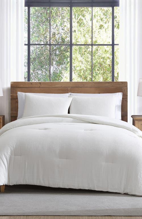 Tahari Rosie Textured 3-piece Comforter Set In Bright White