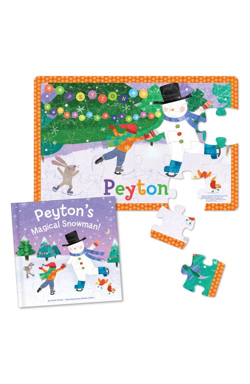 I See Me! Snowman Personalised Book and 24-Piece Puzzle Set in Girl