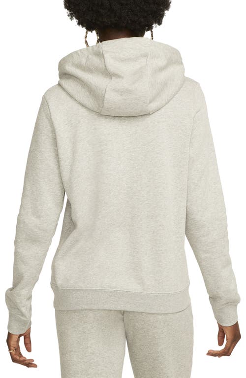 Shop Nike Sportswear Club Fleece Hoodie In Dark Grey Heather/white