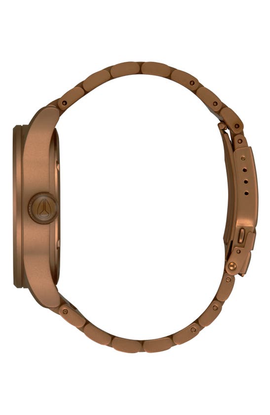 Shop Nixon The Sentry Bracelet Watch, 42mm In Bronze / Black