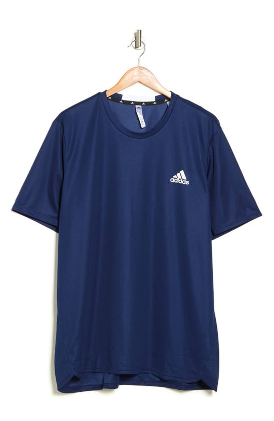 Adidas Originals Designed4movement T-shirt In Dark Blue/ White