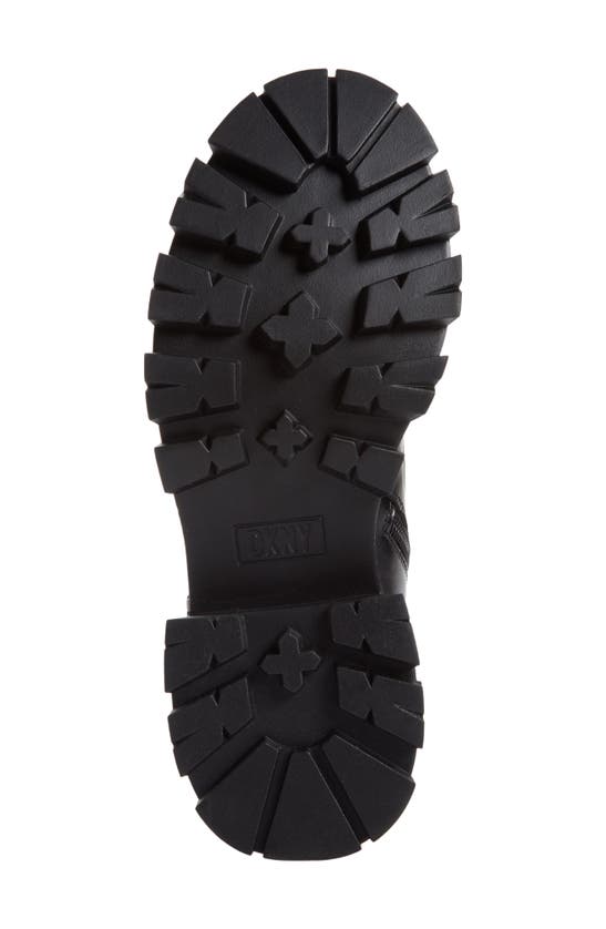 Dkny Bart Womens Faux Leather Lugged Sole Combat & Lace-up Boots In Black