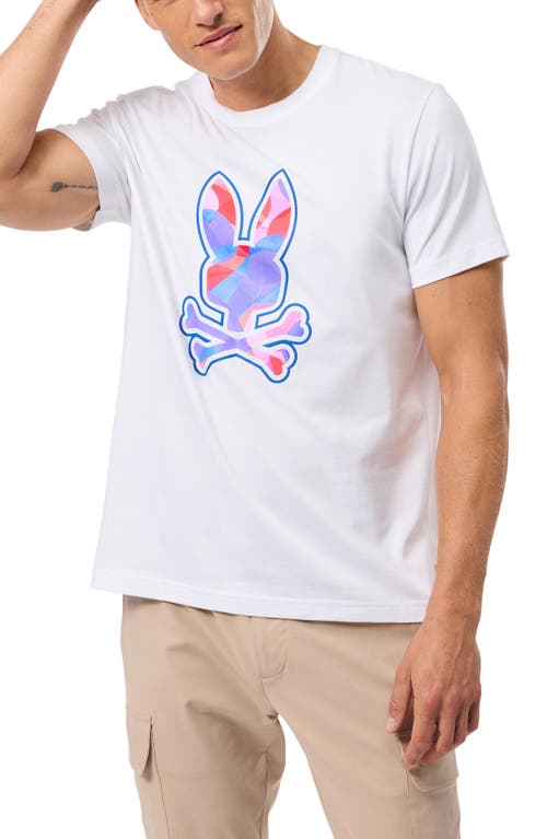 Shop Psycho Bunny Norridge Pima Cotton Graphic T-shirt In White