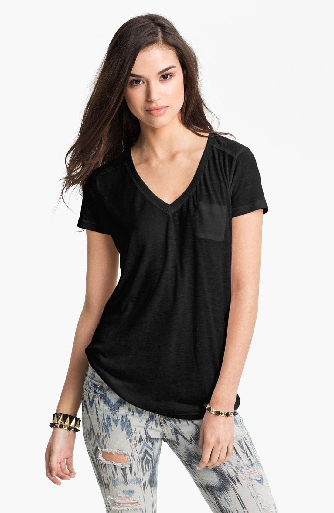 BP. Hidden Pocket Boyfriend Tee (Juniors) Nordstrom