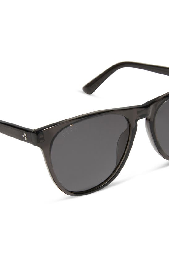 Shop Diff Darren 55mm Polarized Square Sunglasses In Black Smoke Crystal