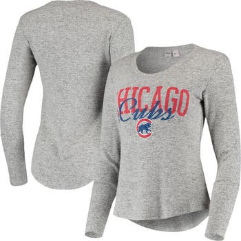 CONCEPTS SPORT Women's Concepts Sport Heathered Gray Chicago Cubs Tri-Blend Long  Sleeve T-Shirt