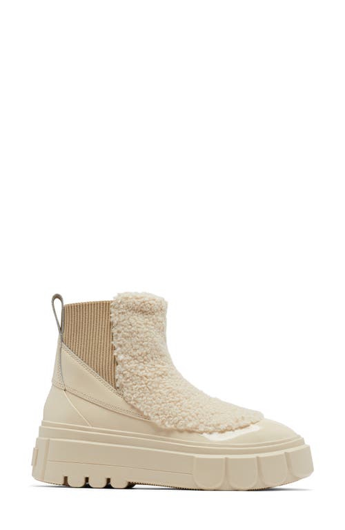 Sorel Caribou Cozy Chelsea Ankle Boots In Bleached Ceramic/oatmeal