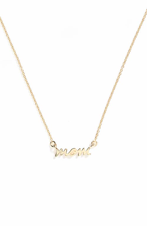 Kate Spade New York 'say yes - mom' pendant necklace in Gold at Nordstrom