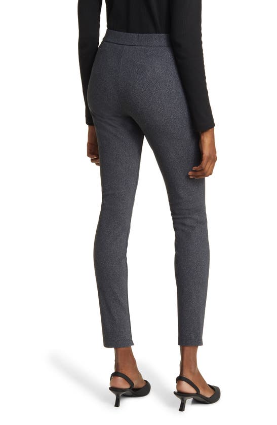 Theory Adbelle High Waist Slim Fit Crop Pants In Charcoal Multi