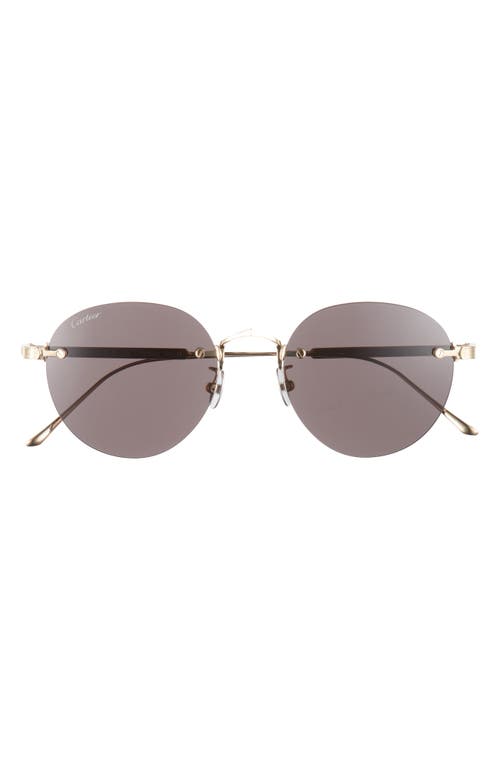 Cartier Men's Santos Evolution Half-Rim Aviator Sunglasses