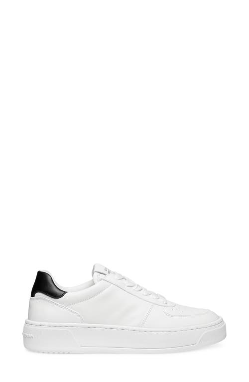 Shop Stuart Weitzman Courtside Sneaker In White/black Leather