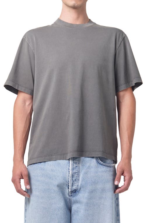 Shop Agolde Asha Oversize Mock Neck T-shirt In Flint