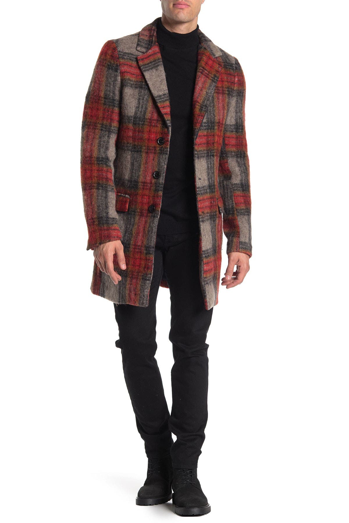 scotch and soda tartan coat