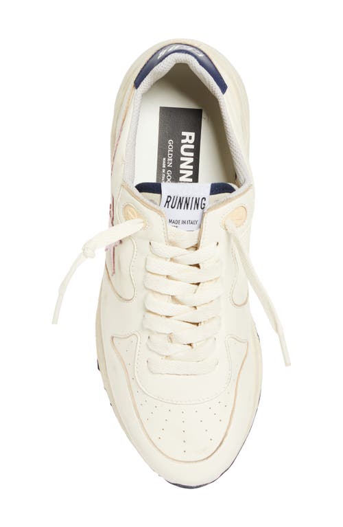 Golden Goose Running Sole Sneakers In White/pink