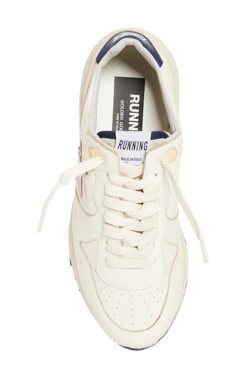 Shop Golden Goose Running Sole Sneaker In White/pink