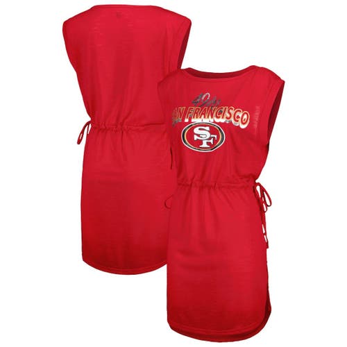 Women's G-III 4Her by Carl Banks Scarlet San Francisco 49ers G.O.A.T. Swimsuit Cover-Up