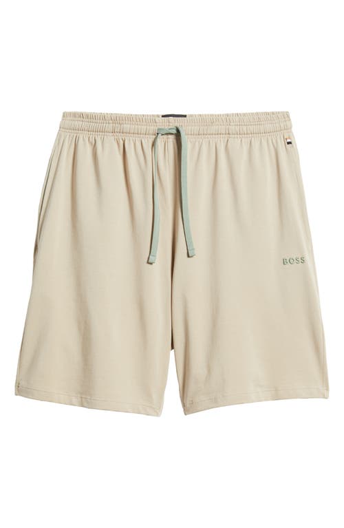 Hugo Boss Boss Mix Match Pajama Shorts In Light Beige