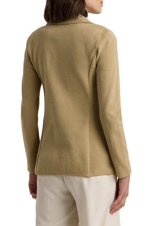 Shop Ralph Lauren Lauren Cotton Sweater Jacket In Birch Tan