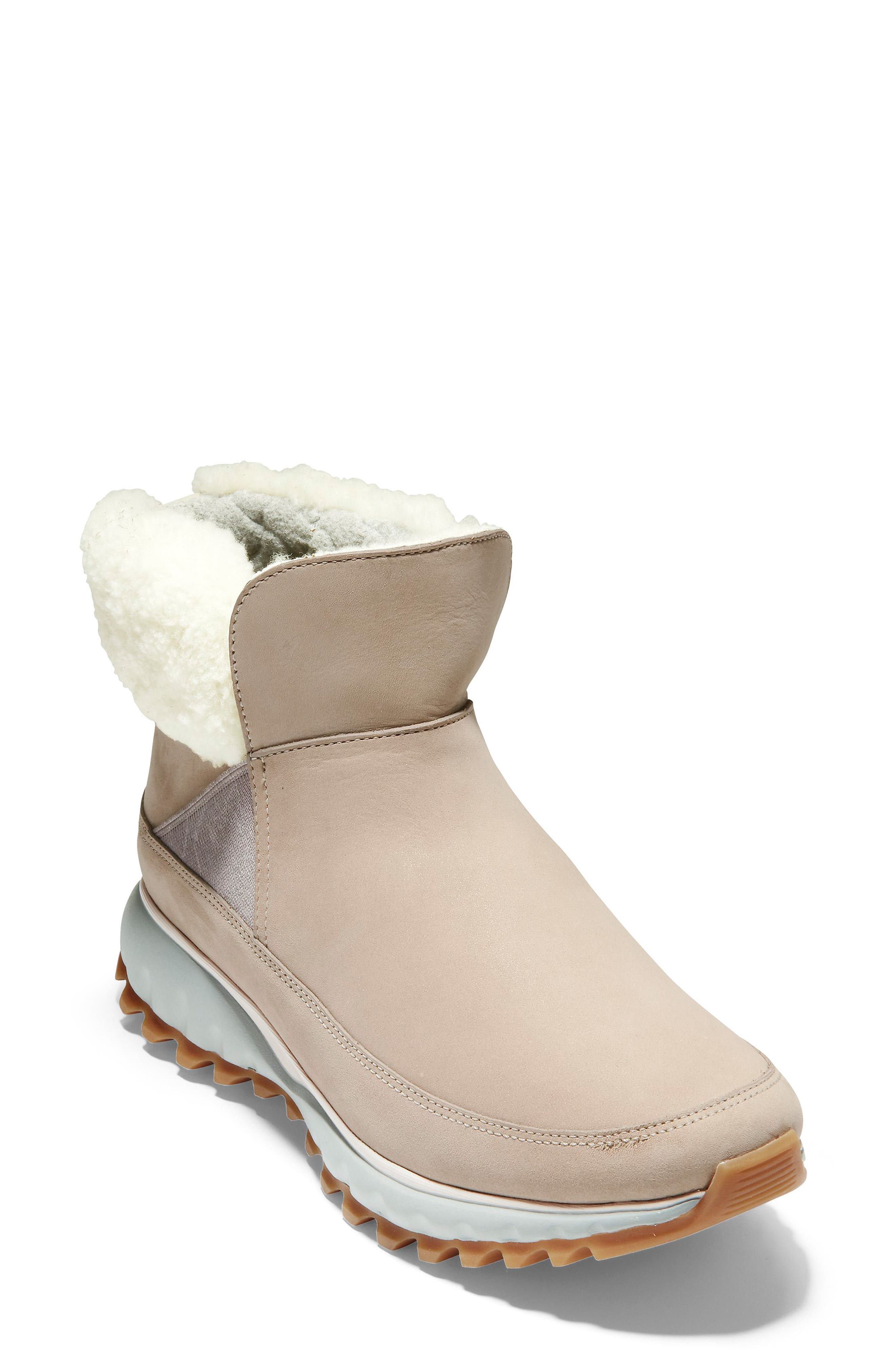 cole haan grandexpløre genuine shearling trim waterproof hiker boot