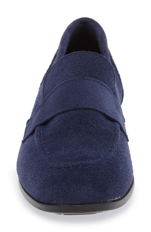 Shop Cordani Ardelle Moc Toe Loafer In Navy Suede