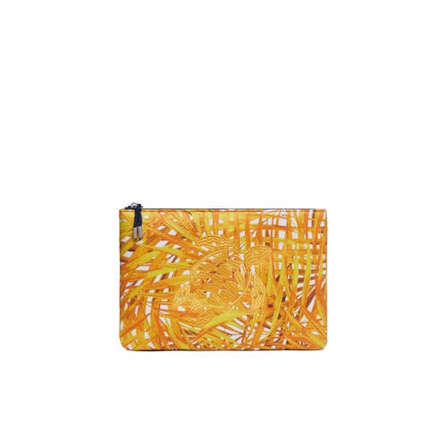 Vilebrequin Palm Leaves Neoprene Pouch In Mangue