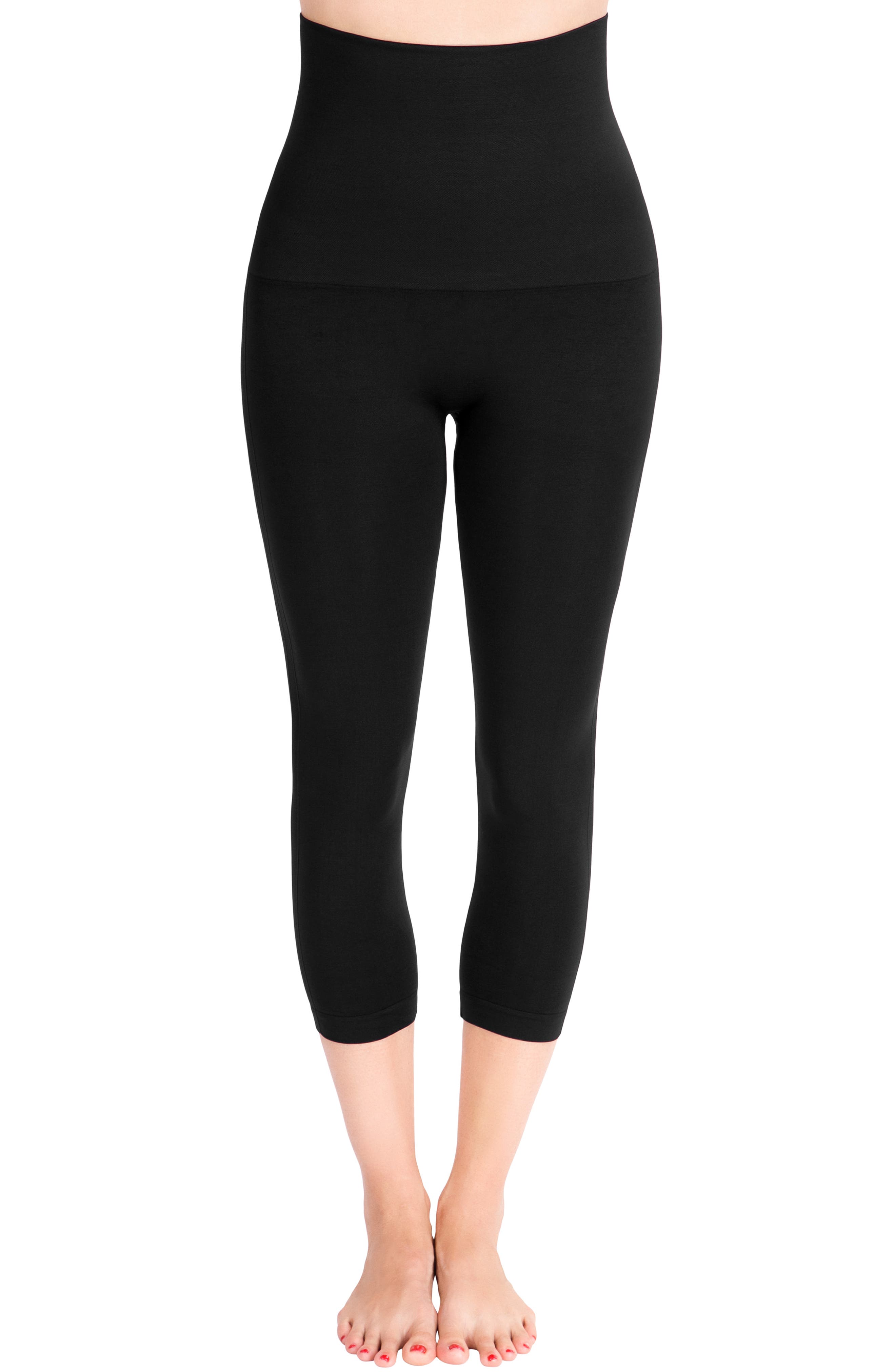 Belly Bandit Mother Tucker Compression Capri Leggings, Black