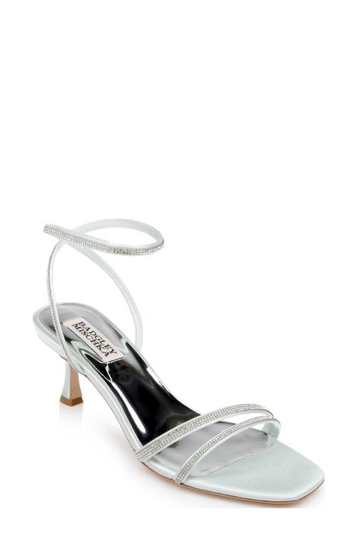 Badgley Mischka Collection Ultra Ankle Strap Sandal in Soft Blue Radiance