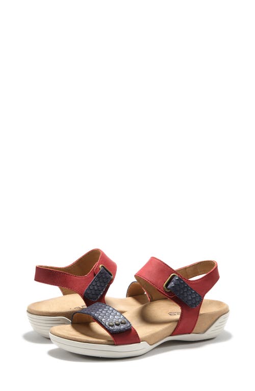 Halsa Footwear Hälsa Footwear Dominica Sandal In Dark Red/navy Leather