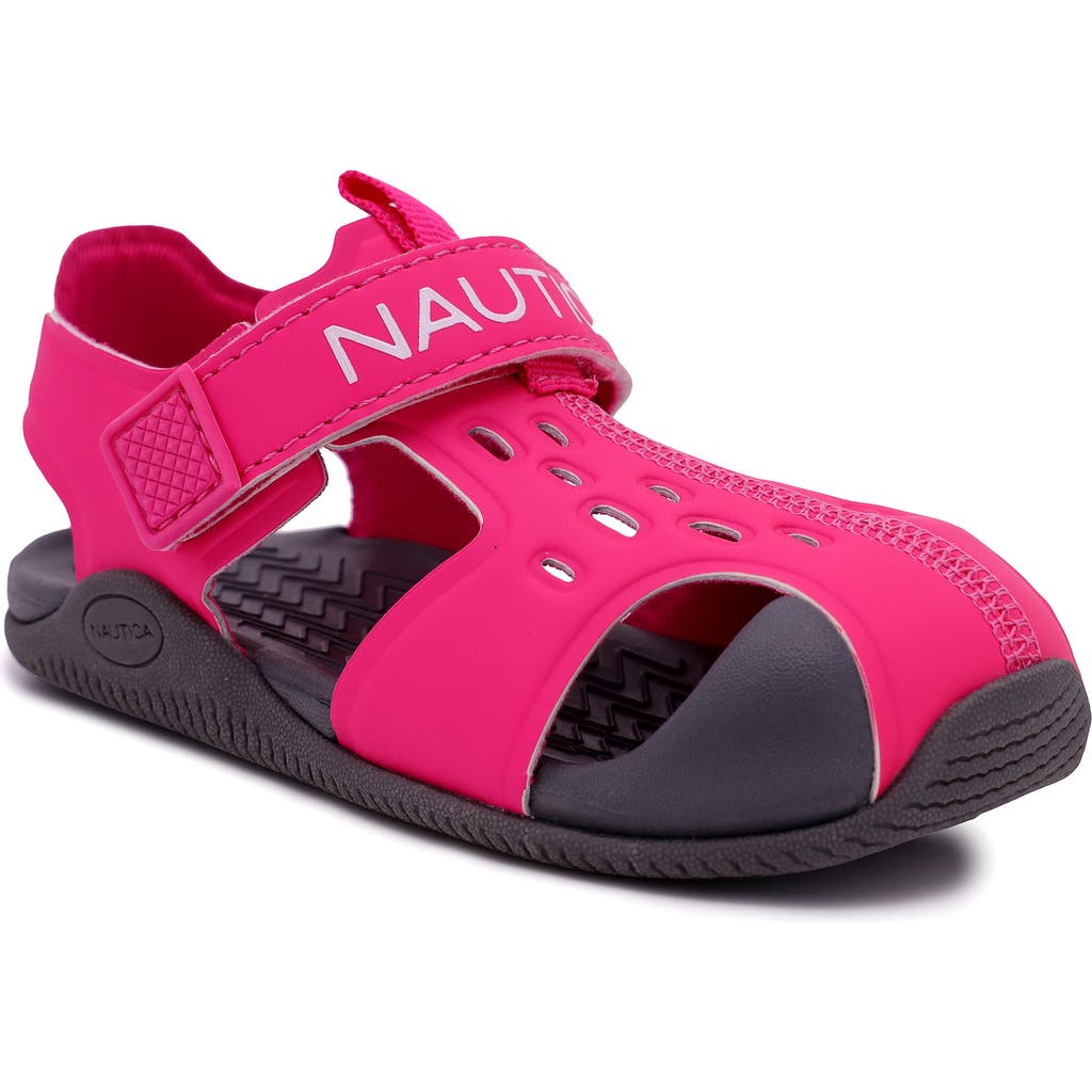 Nautica Kids' Adventure Sandal In Hot Pink/grey