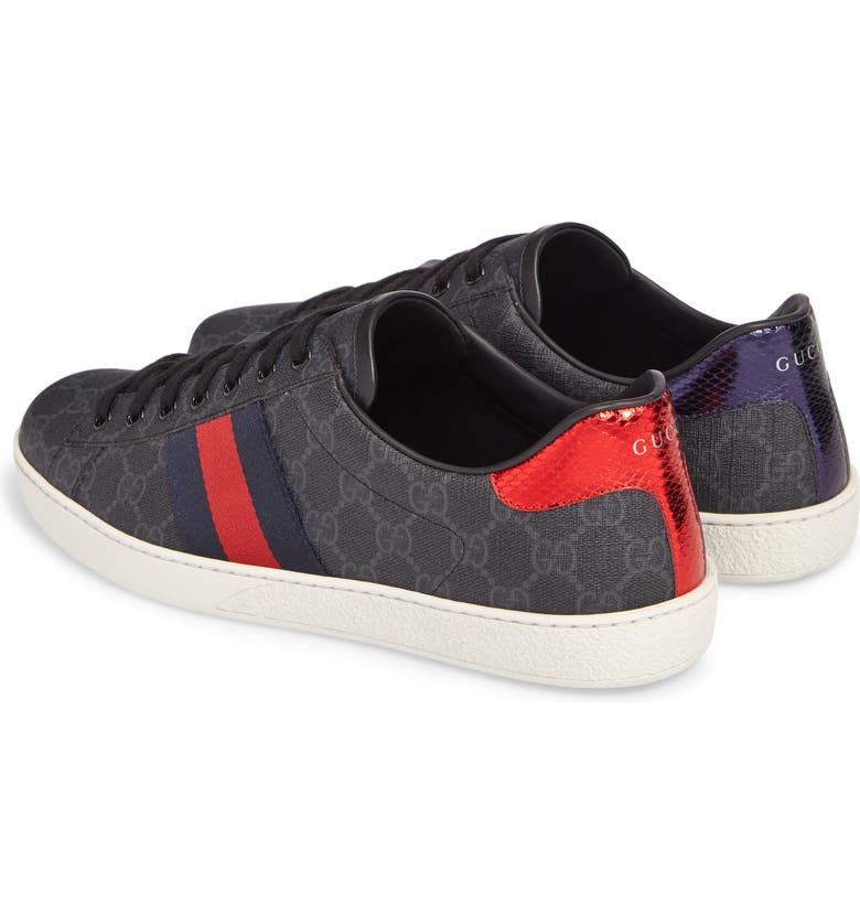 Embankment Performer Devastate Gucci New Ace GG Supreme Low Top Sneaker | Nordstrom