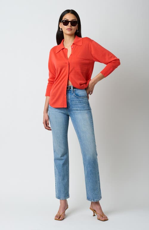 Shop Equipment Corinne Cashmere Button-up Shirt In Gazpacho