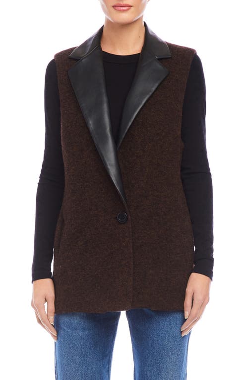Fifteen Twenty Brooklyn Wool Blend Vest In Brown
