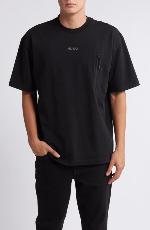 Shop Hugo Doforesto Pocket T-shirt In Black