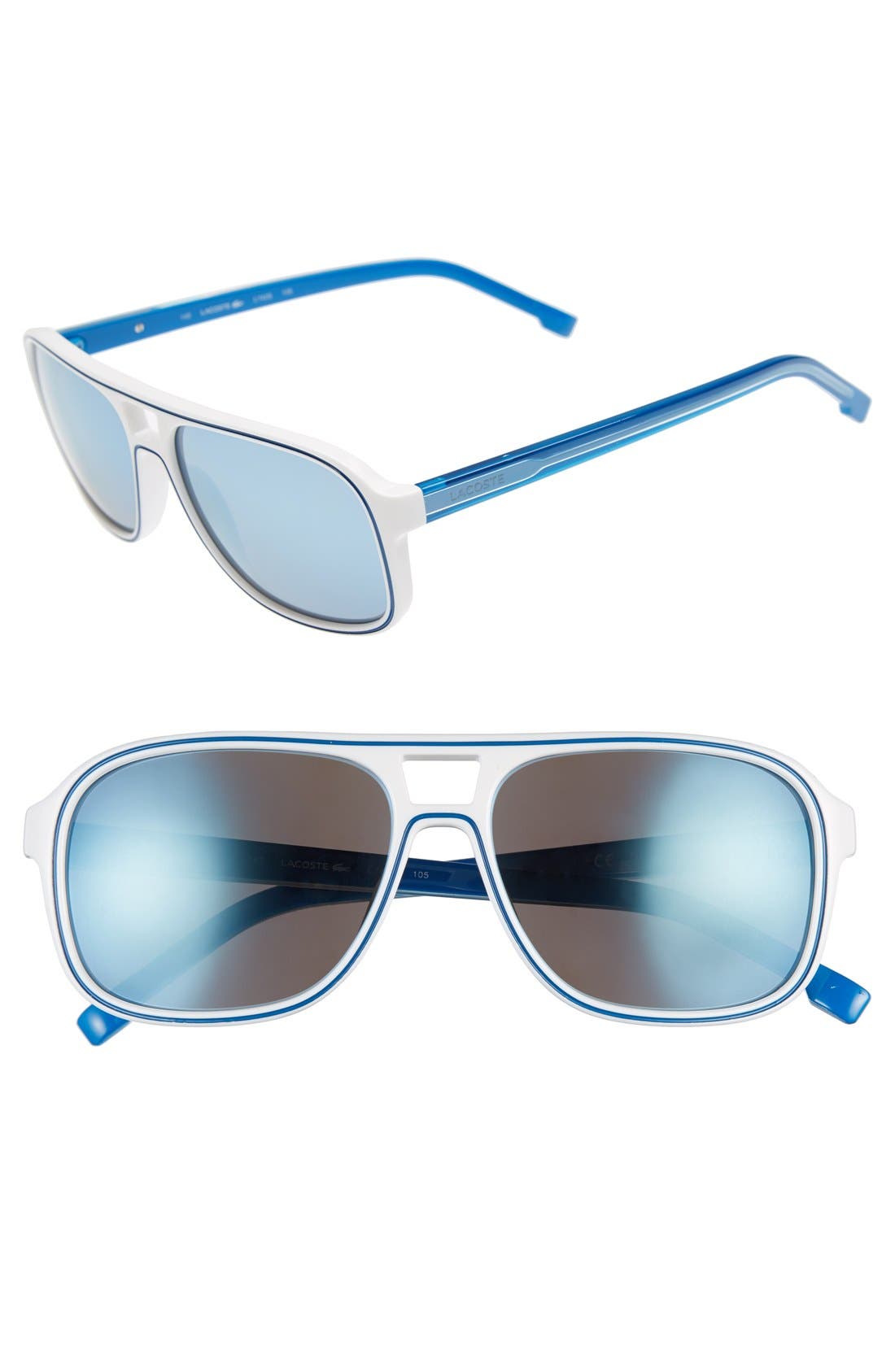 Lacoste 57mm Aviator Sunglasses Nordstrom