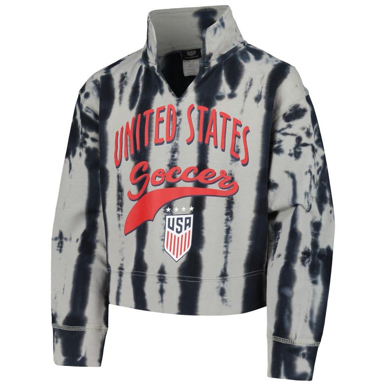 Shop Outerstuff Girls Youth Gray Uswnt Big League V-neck Pullover Sweatshirt