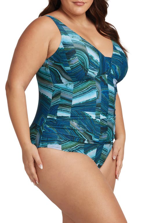 Artesands Chalcedony Gericault One-Piece Swimsuit Teal at Nordstrom, Us