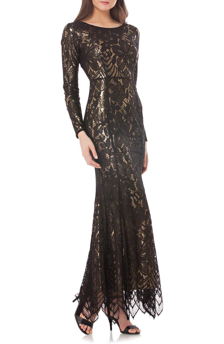 JS Collections Metallic Mermaid Gown | Nordstrom