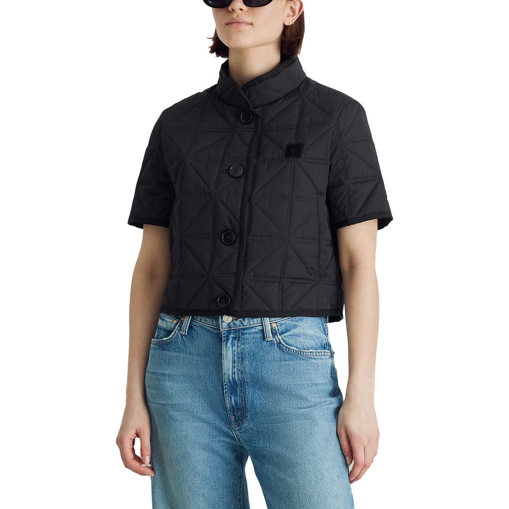 Dawn Levy Florence Quilted Short Jacket In Black