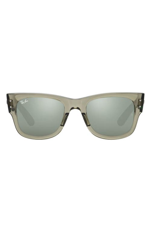 EAN 8056597720632 product image for Ray-Ban Mega Wayfarer 51mm Rectangular Sunglasses in Transparent Green at Nordst | upcitemdb.com