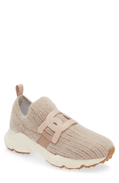 Shop Tod's Kate Knit Slip-on Sneaker In Mousse