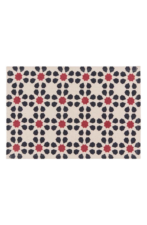 Shop Now Designs Mosaic Pack Of 4 Placemats In Midnite/wine