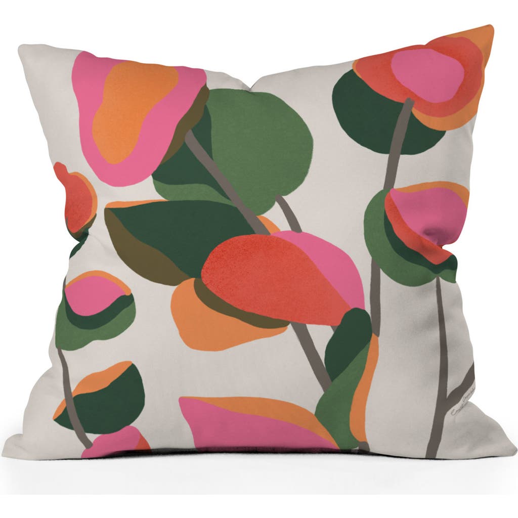 Deny Designs Abstract Eucalyptus Leaves Accent Pillow In Orange
