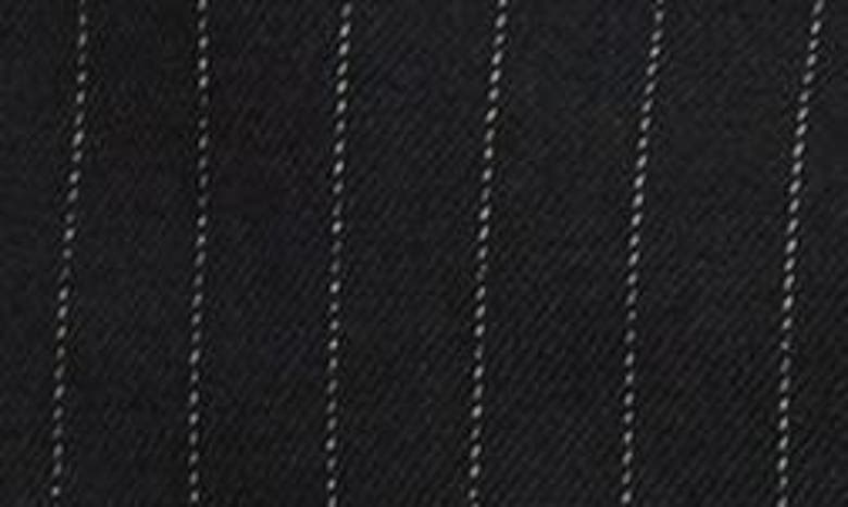 Shop Courrèges Twist Snap Pinstripes Wool Miniskirt In Black/ White